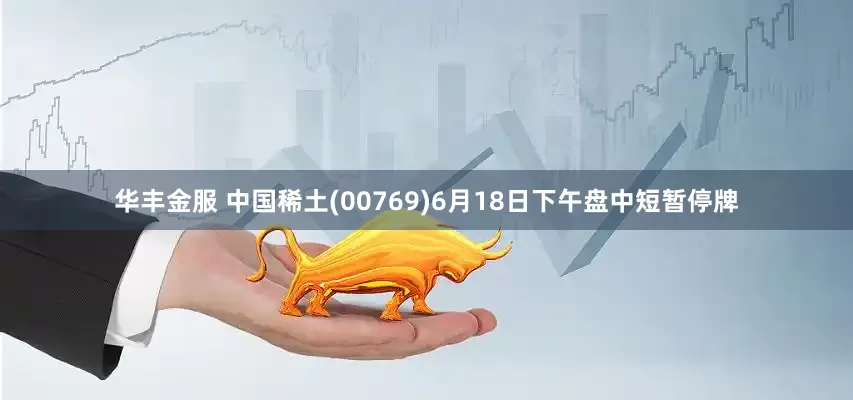 华丰金服 中国稀土(00769)6月18日下午盘中短暂停牌